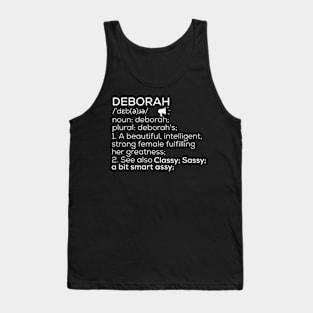 Deborah Name Definition Deborah Female Name Tank Top